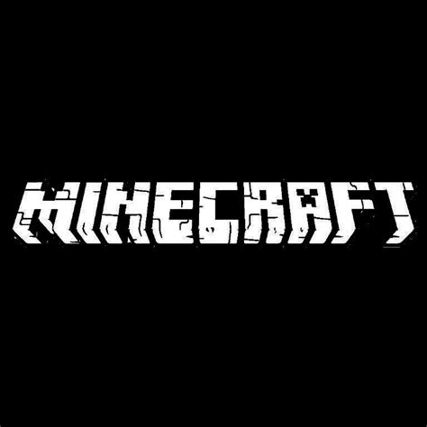 Minecraft logo black and white 2021