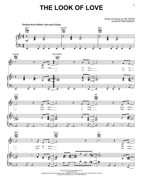 Diana Krall "The Look Of Love" Sheet Music Notes | Download Printable PDF Score 16400