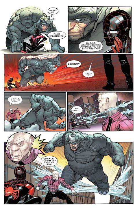 Spider-Man Miles Morales And The Rhino VS Tombstone – Comicnewbies