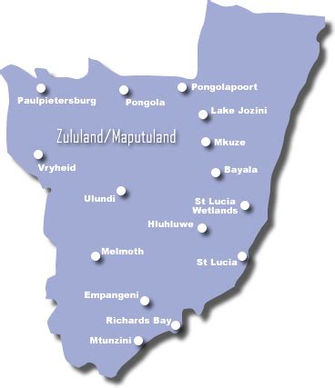 Conferencing Map Search Facility - KwaZulu-Natal - Zululand & Maputuland