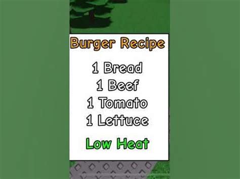 Burger Recipe In Raise A Floppa #raiseafloppa - YouTube