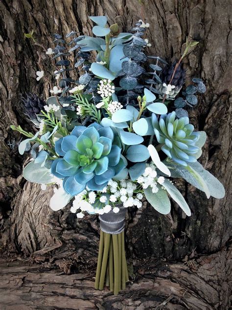 BOUKAYSBYKAY | Blue wedding bouquet, Succulent bouquet wedding, Wedding flower guide