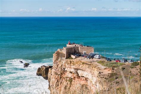 Nazare& X27;s Lighthouse Stock Photo - Image of search, beach: 96180138