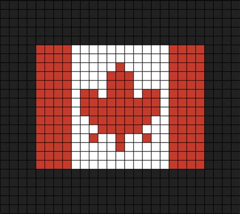 Canada Flag (1965) Pixel Art | Pixel art pattern, Pixel art, Pixel art grid