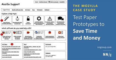 Test Paper Prototypes to Save Time and Money: The Mozilla Case Study