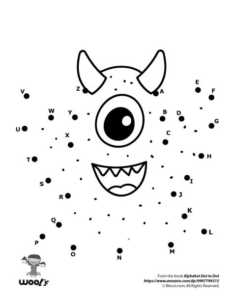 Cute Monster Dot to Dot | Woo! Jr. Kids Activities : Children's Publishing