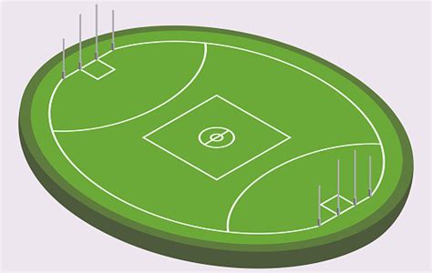 Isometric Field For Australian Football Isolated Image Stock Illustration - Download Image Now ...