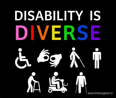 "Disability Is Diverse Rainbow Pride" by awarenessgearco | Redbubble