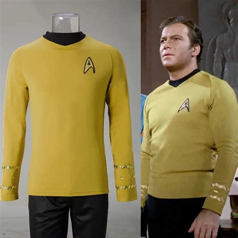 Cosplay Star Trek TOS The Original Series Kirk Shirt Uniform Costume Halloween Yellow Costume-in ...