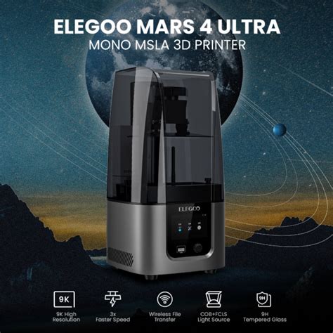 ELEGOO Mars 4 Ultra 9K Resin 3D Printer - WOL 3D - 3D Printers