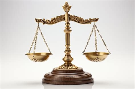 Premium AI Image | Scales of Justice in balance and isolated on white ...