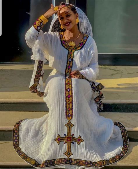 Simple Habesha dress | Ethiopian dress, Ethiopian clothing, Ethiopian traditional dress
