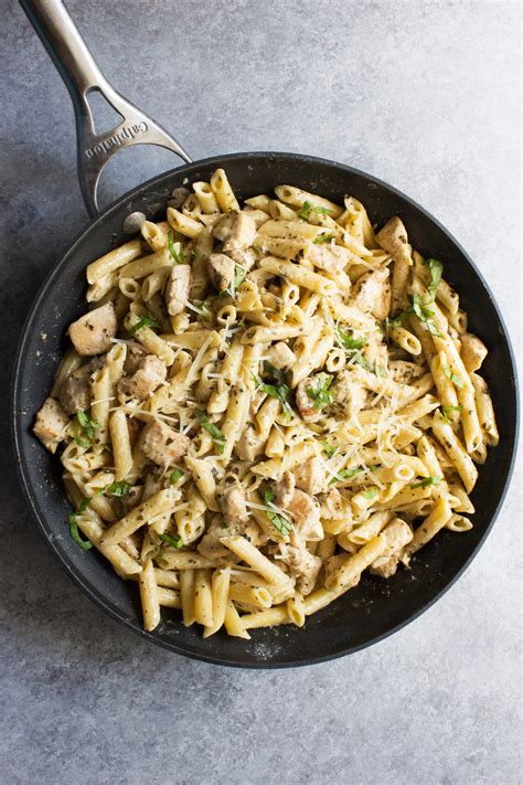 Creamy Chicken and Pesto Pasta - Coco and Ash