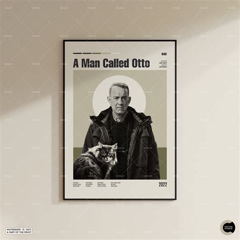 A Man Called Otto, Tom Hanks, Retro Movie Poster, Midcentury Modern, Retro Tv Show Poster sold ...