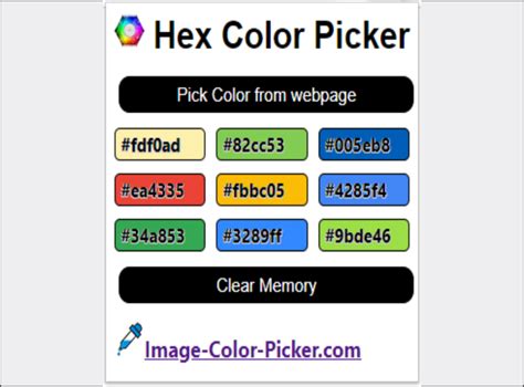 Hex Color Picker for Chrome Extension - Image-Color-Picker.com
