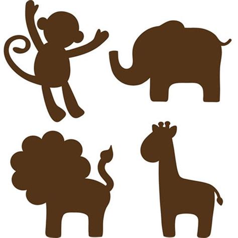 WallPops Baby Jungle Silhouettes Decals, Espresso Brown - Walmart.com ...