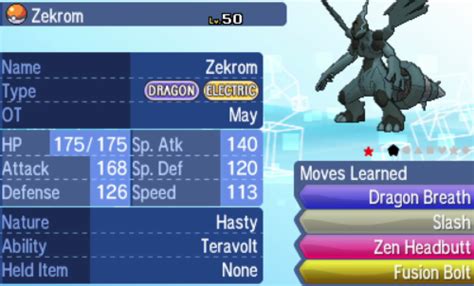 Shiny Zekrom Event Pokemon [X Y OR AS Sun Moon Ultra Sun Ultra Moon] | eBay