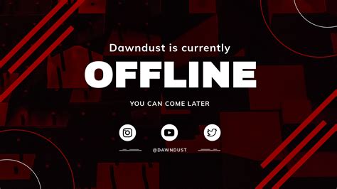 Twitch Offline Banner Template