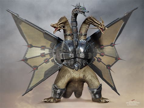 zMECHA KING GHIDORAH full concept by dopepope on DeviantArt