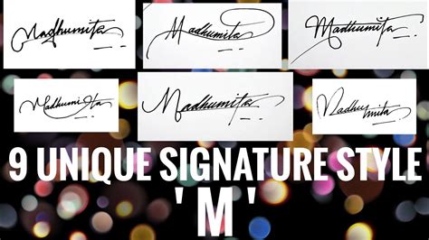 9 Unique signature style with alphabet M || How to create M signature 🤩 ...