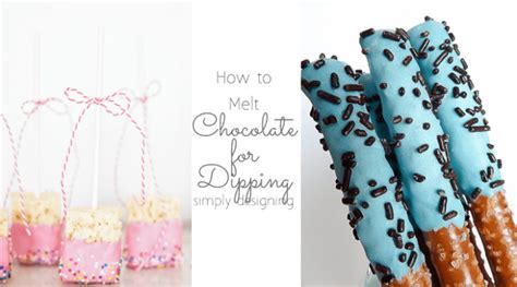 How to Melt Chocolate for Dipping and Keep it From Drying Out