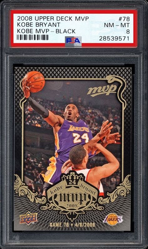 2008 Upper Deck MVP - Kobe Bryant MVP Kobe Bryant Black | PSA CardFacts®