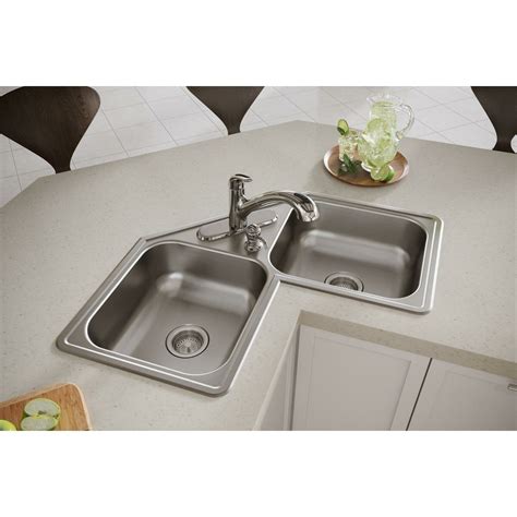 Elkay Dayton 31.88'' W Double Bowl Stainless Steel Drop-In Kitchen Sink ...