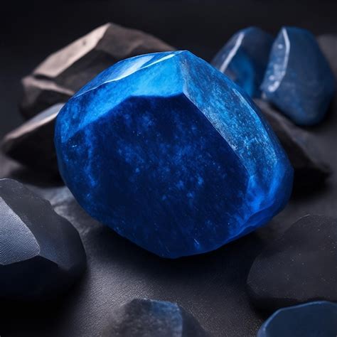 Premium AI Image | Blue stone background