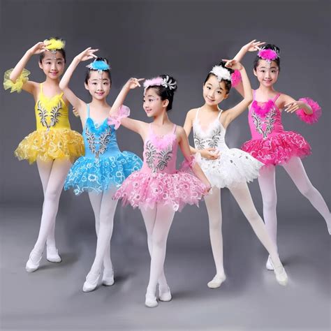 White Children's Ballet Tutu Dance Dress Costumes Swan Lake Ballet ...