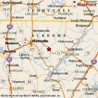 Paint Rock, Alabama Area Map & More