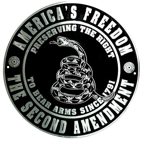 Wholesale Round Aluminum Sign - 2nd Amendment