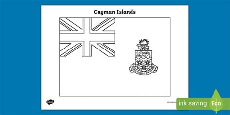 Cayman Islands Flag Colouring Sheet | Primary Resources