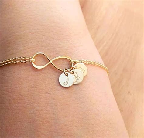 Gold Infinity Bracelet Personalized Infinity Bracelet | Etsy