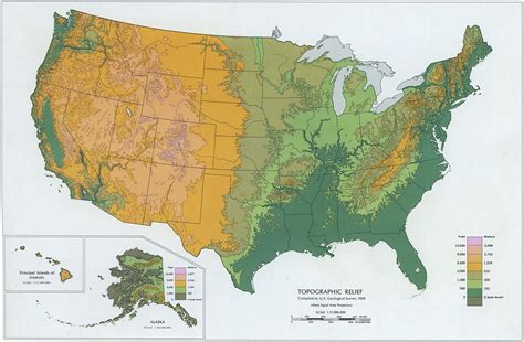 Us Map Topography | Relief map, Map, Us map