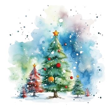 Watercolor Christmas Background Illustration Ai Generative, Christmas, Watercolor, Background ...