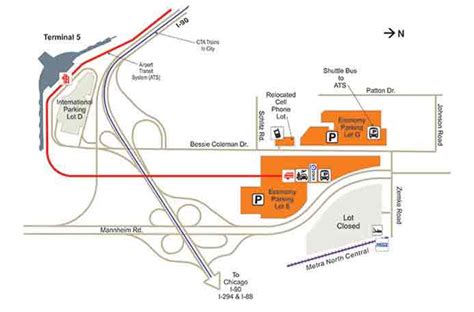 O'hare Economy Parking Map