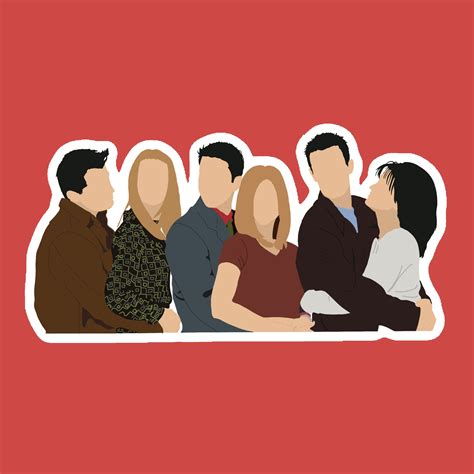 Friends stickers Ross Geller Pivot Unagi Monica Geller | Etsy