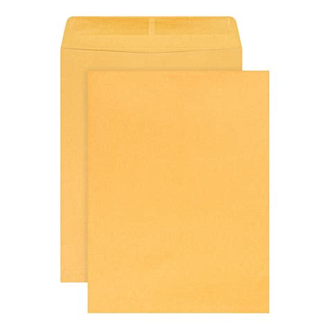 9" x 12" Manila Catalog Envelopes, Gummed Closure Brown Kraft, Pack Of 100 | OfficeSupply.com