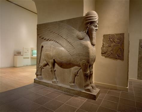 Human-headed winged bull (lamassu) | Assyrian | Neo-Assyrian | The Met