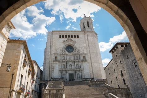 Cathedral in Girona, Spain stock photo. Image of landmark - 63965144