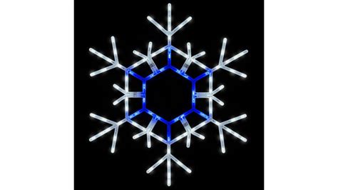 CLP13786 36 Inch Blue and Cool White Folding Snowflake