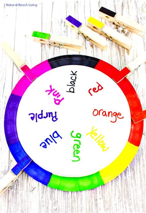 Teaching Colors Activities - Easy DIY Color Matching Craft - Natural Beach Living