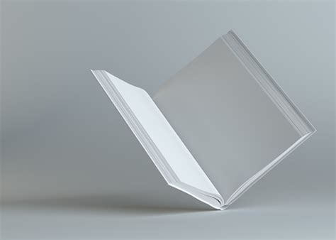 White Empty Open Book On Gray Background Stock Photo - Download Image Now - Blank, Book ...