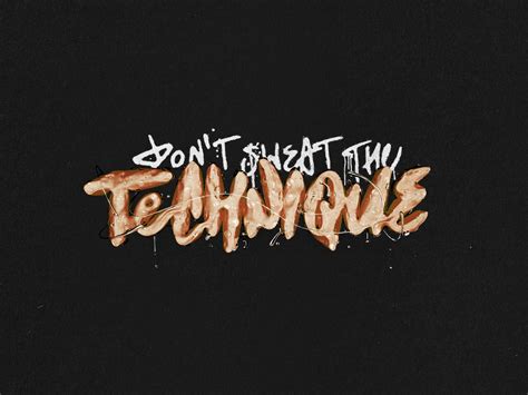 Don't Sweat The Technique 3D Typo by Szymon Czajka on Dribbble