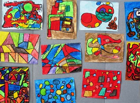 Abstract Art in Grade Three | Abstract art lesson, Abstract art for kids, Art lessons for kids
