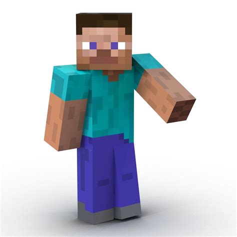 Minecraft Steve 3D Model $29 - .3ds .c4d .fbx .obj .max .ma - Free3D