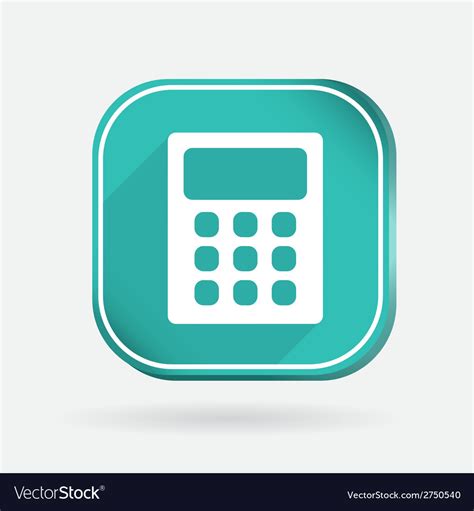 Calculator color square icon Royalty Free Vector Image