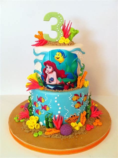 Little Mermaid Cake | Bolo aniversario infantil, Bolo da pequena sereia, Bolo da sereia