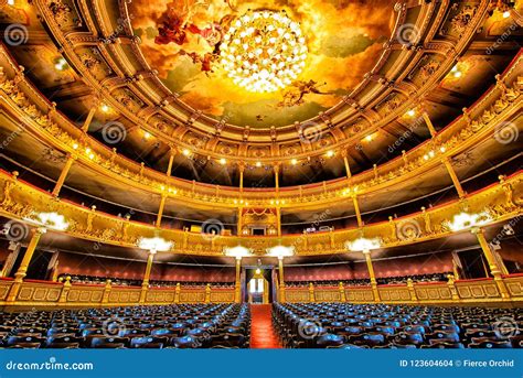 Interior of Teatro Nacional Nacional Theatre of Costa Rica in Stock ...