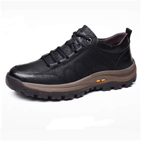 Men's Casual Leather Good Arch Support & Non-slip Outdoor Breathable W